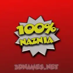 naznia in 100 Percent style - 3D name wallpaper