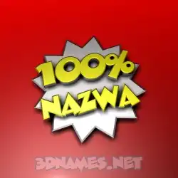 nazwa in 100 Percent style - 3D name wallpaper