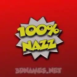 nazz in 100 Percent style - 3D name wallpaper