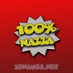 nazza in 100 Percent style - 3D name wallpaper