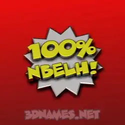 nbelh in 100 Percent style - 3D name wallpaper
