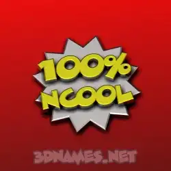 ncool in 100 Percent style - 3D name wallpaper