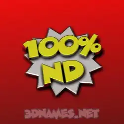 nd in 100 Percent style - 3D name wallpaper