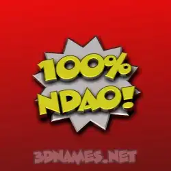 ndao in 100 Percent style - 3D name wallpaper