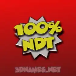 ndt in 100 Percent style - 3D name wallpaper