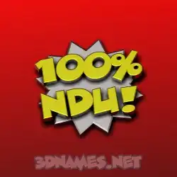 ndu in 100 Percent style - 3D name wallpaper