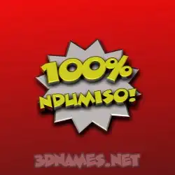 ndumiso in 100 Percent style - 3D name wallpaper