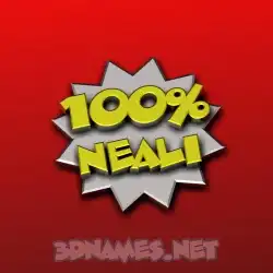 neali in 100 Percent style - 3D name wallpaper