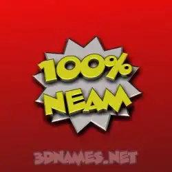 neam in 100 Percent style - 3D name wallpaper