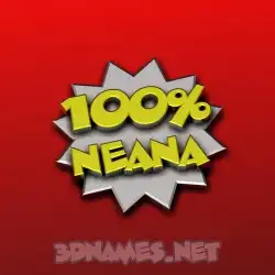 neana in 100 Percent style - 3D name wallpaper