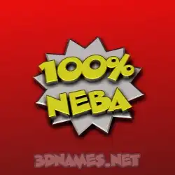 neba in 100 Percent style - 3D name wallpaper