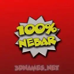 nebar in 100 Percent style - 3D name wallpaper