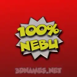 nebu in 100 Percent style - 3D name wallpaper
