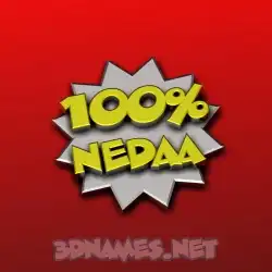 nedaa in 100 Percent style - 3D name wallpaper