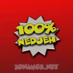 nedjeh in 100 Percent style - 3D name wallpaper