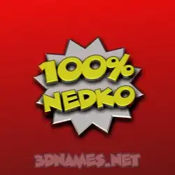 nedko in 100 Percent style - 3D name wallpaper