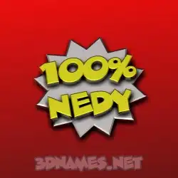 nedy in 100 Percent style - 3D name wallpaper