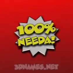 needa in 100 Percent style - 3D name wallpaper
