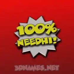 needhi in 100 Percent style - 3D name wallpaper