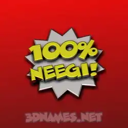 neegi in 100 Percent style - 3D name wallpaper
