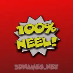 neel in 100 Percent style - 3D name wallpaper