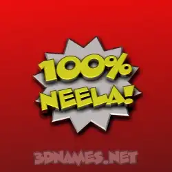 neela in 100 Percent style - 3D name wallpaper