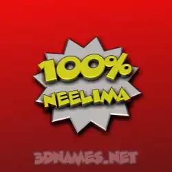 neelima in 100 Percent style - 3D name wallpaper