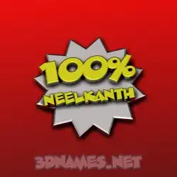 neelkanth in 100 Percent style - 3D name wallpaper