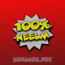 neelm in 100 Percent style - 3D name wallpaper