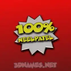 neelpatel in 100 Percent style - 3D name wallpaper