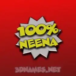 neena in 100 Percent style - 3D name wallpaper