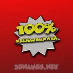 neerajkunwar in 100 Percent style - 3D name wallpaper