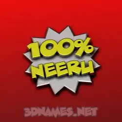 neeru in 100 Percent style - 3D name wallpaper