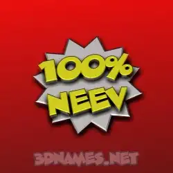 neev in 100 Percent style - 3D name wallpaper