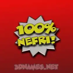 nefri in 100 Percent style - 3D name wallpaper