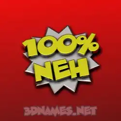 neh in 100 Percent style - 3D name wallpaper