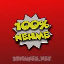 nehme in 100 Percent style - 3D name wallpaper
