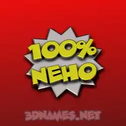 neho in 100 Percent style - 3D name wallpaper