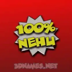 nehu in 100 Percent style - 3D name wallpaper