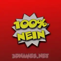 nein in 100 Percent style - 3D name wallpaper