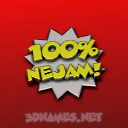nejam in 100 Percent style - 3D name wallpaper
