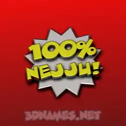 nejju in 100 Percent style - 3D name wallpaper