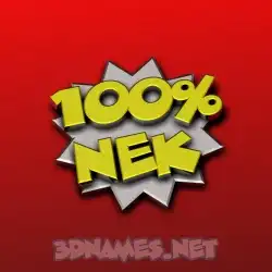nek in 100 Percent style - 3D name wallpaper