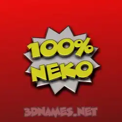 neko in 100 Percent style - 3D name wallpaper