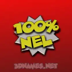 nel in 100 Percent style - 3D name wallpaper