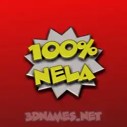 nela in 100 Percent style - 3D name wallpaper
