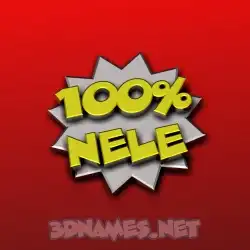nele in 100 Percent style - 3D name wallpaper