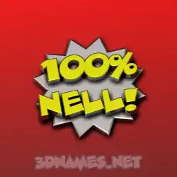 nell in 100 Percent style - 3D name wallpaper