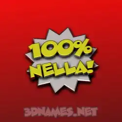 nella in 100 Percent style - 3D name wallpaper