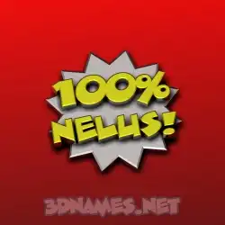 nelus in 100 Percent style - 3D name wallpaper